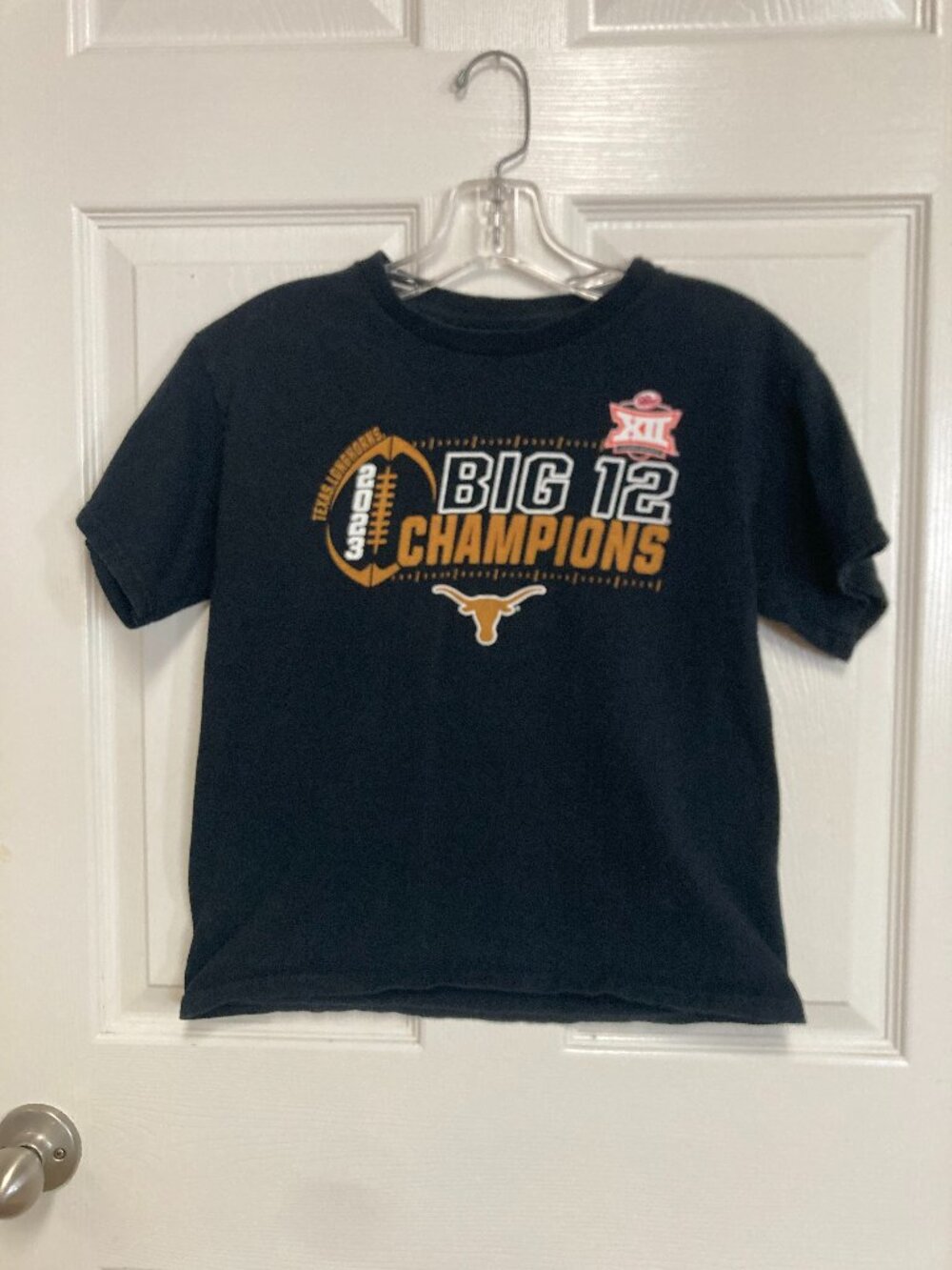 BLUE 84 Texas Longhorns Big 12 Champions tee 100% Cottonblack size Medium women'
